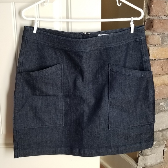 Loft patch pocket denim mini skirt - Picture 3 of 5